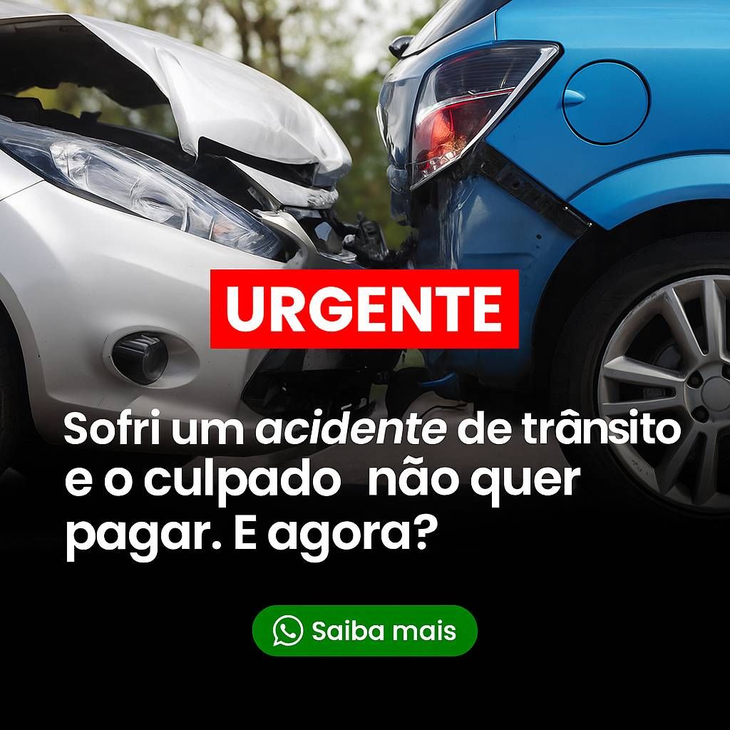Sofri um acidente de trânsito e o culpado não quer pagar. E agora?