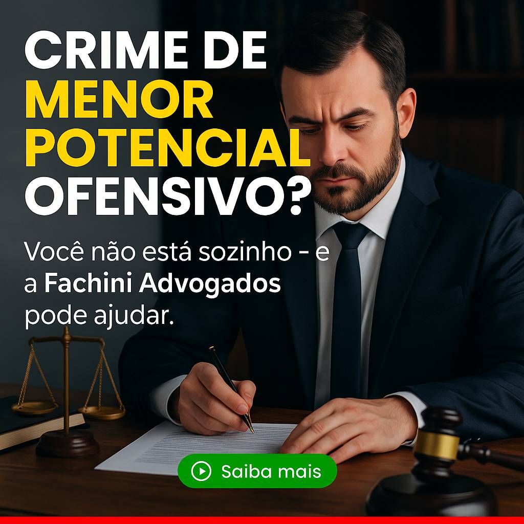Está respondendo um processo criminal por crime de menor potencial ofensivo? Você não está sozinho — e a Fachini Advogados pode ajudar.