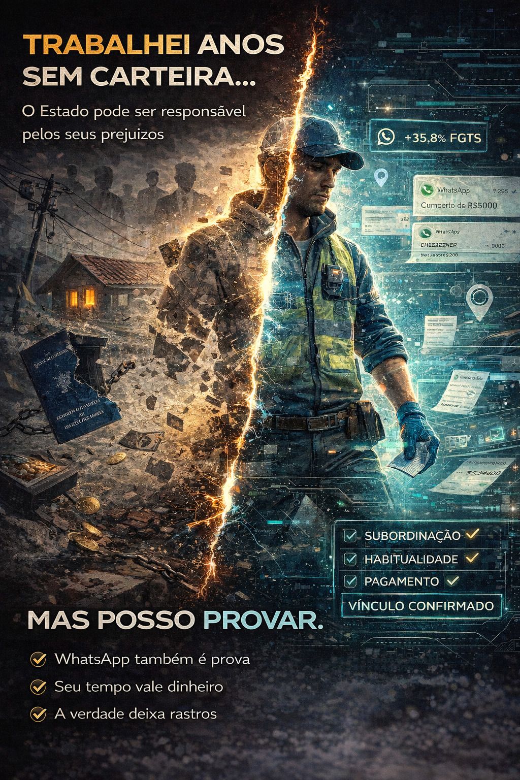 Trabalhei sem assinar a carteira por anos: como provar o vínculo?